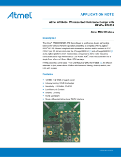 Atmel AT04464: Wireless SoC Reference Design with RFMDs RF6505