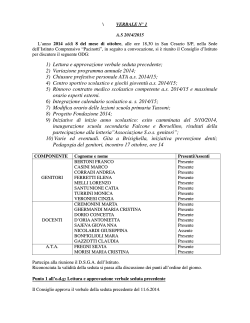 2) Variazione programma annuale 2014