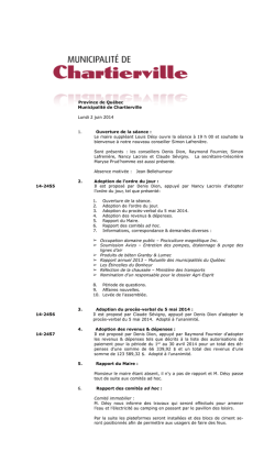 Lire - Municipalité de Chartierville