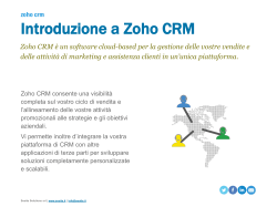Introduzione a Zoho CRM