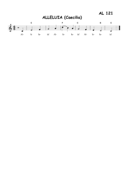 AL 121 Alleluia (Caecilia) - Partitions Catho Gratuites