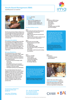 Results-Based Management (RBM)