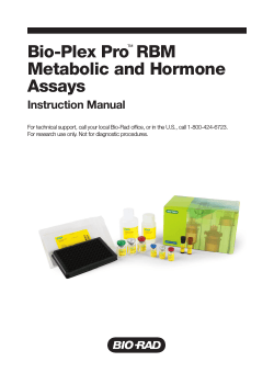 Bio-Plex Pro™ RBM Metabolic and Hormone Assays - Bio-Rad