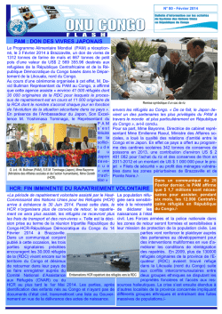 PAM : DON DES VIVRES JAPONAIS HCR: FIN IMMINENTE DU
