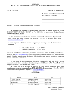 Informativa - Open day scuola Strozzi