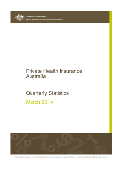 Qtr Stats Mar14 - Private Health Insurance Administration Council