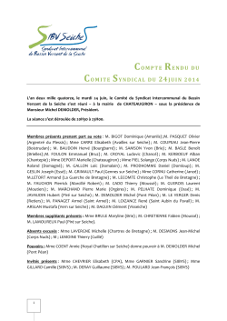 CR 24 juin 2014 - Syndicat Intercommunal du Bassin Versant de la