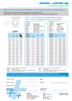 HEICO-LOCK: NEU IM SORTIMENT / NOUVEAUX
