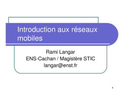 Introduction aux réseaux mobiles