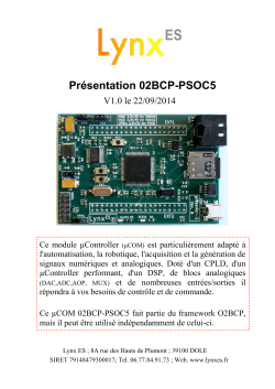 Présentation 02BCP-PSOC5