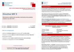Directive MIF II - Development institute international