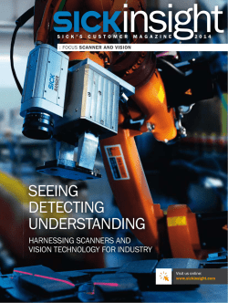 SICKinsight 2014: Scanner and Vision
