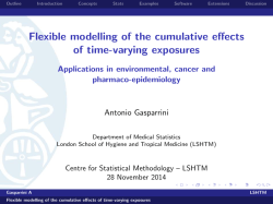 Flexible modelling of the cumulative effects of time
