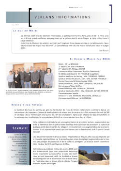 Consulter Verlans Info 2014 - Mairie de Verlans
