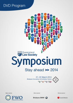 QLS Symposium 2014 - Program