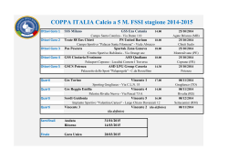COPPA ITALIA Calcio a 5 M. FSSI stagione 2014-2015