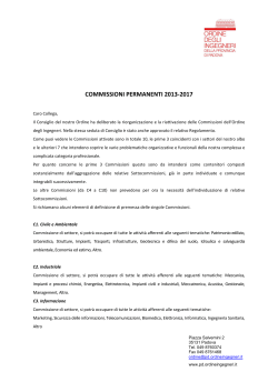 commissioni permanenti 2013-2017 - Ordine degli Ingegneri della
