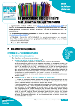 la procédure disciplinaire dans la FPT ( PDF - 1.1 Mo)