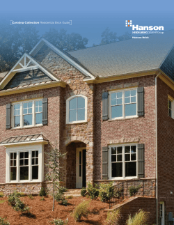 Carolina Collection Residential Brick Guide