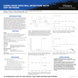 using mass spectral detection with usp methods