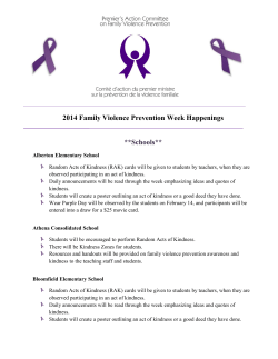 2014 Family Violence Prevention Week Happenings **Schools**
