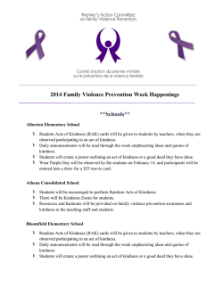 2014 Family Violence Prevention Week Happenings **Schools**