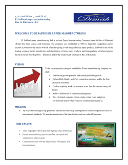 WELCOME TO El SAFFOURI PAPER MANUFACTURING