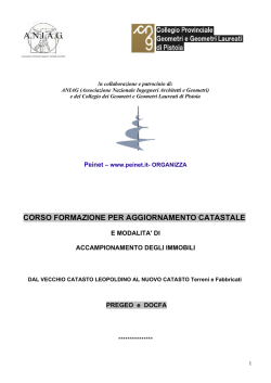 In collaborazione e patricinio di: - Ordine degli Architetti &ndash; Pistoia