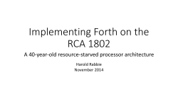 Implementing Forth on the RCA 1802