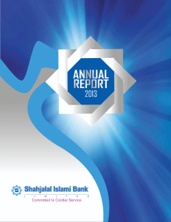 Annual Report 2013 - Shahjalal Islami Bank