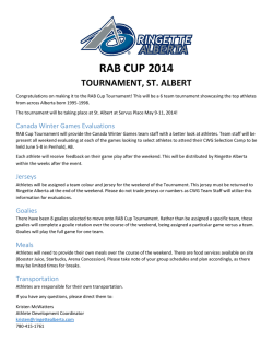 RAB CUP 2014 - Ringette Alberta