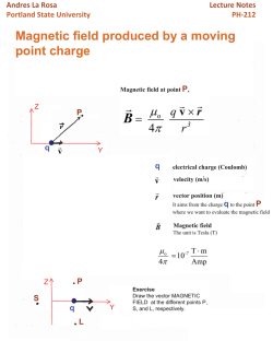 charges in motion produce magnetic fields