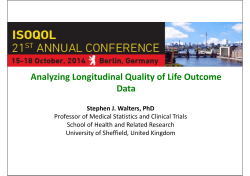 Isoqol 2014 Exploring and modelling longitudinal PROM data full