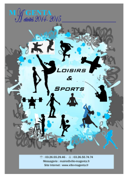 Plaquette Loisirs et Sports 2014-2015