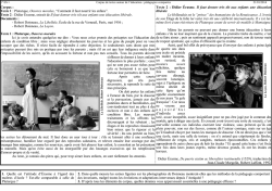 Corpus : Texte 2 : Didier Érasme. Il faut donner très tôt aux enfants
