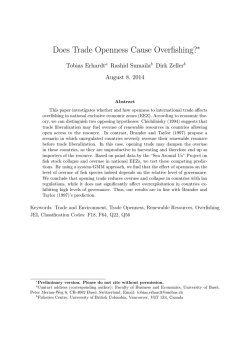 Does Trade Openness Cause Overfishing?