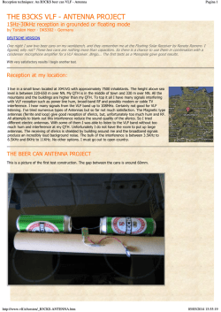Reception techniques: An B3CKS beer can VLF - Antenna