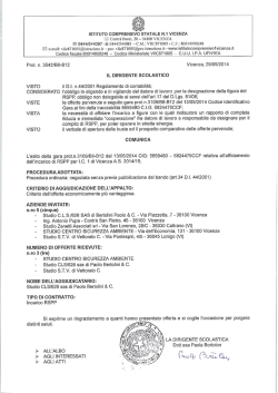 ESITO-GARA-RSPP-2014-15 - istituto comprensivo 1 vicenza