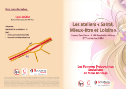 Atelier sante, mieux etre et loisirs dépliant a4
