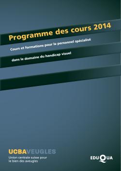 Programme des cours 2014 (pdf)
