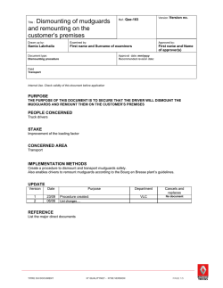 Dismounting of mudguards and remounting at