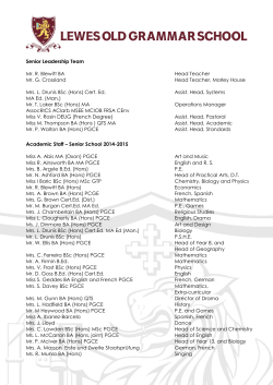 2014 - 2015 Staff List
