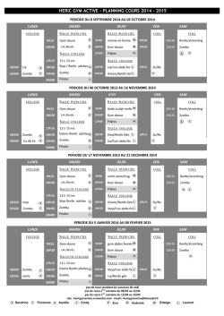 heric gym active - planning cours 2014 - 2015