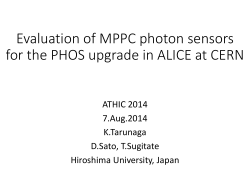 Evaluation of MPPC photon sensors for the PHOS - Indico