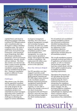 PCI DSS Compliance PMO Success Story
