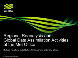 Richard Renshaw - National Centre for Medium Range Weather