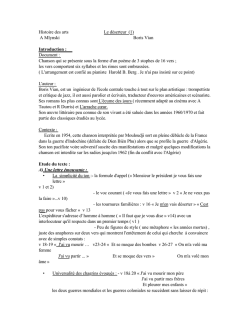 Histoire des arts Le d&eacute;serteur (1) A Mlynski Boris Vian Introduction