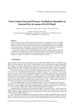 Vortex-sound Generated Pressure Oscillations Simulation in Internal