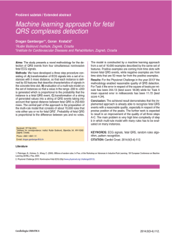 Machine learning approach for fetal QRS complexes