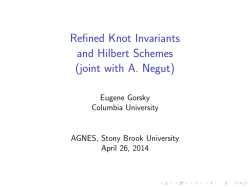 Refined Knot Invariants and Hilbert Schemes
